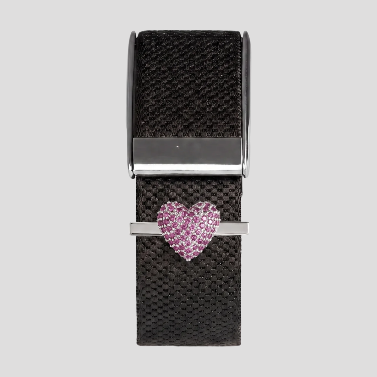 Pink Stoneset Heart Charm