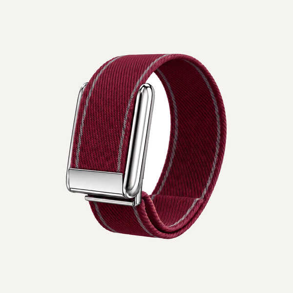 EdgeStitch Band Burgundy Silver