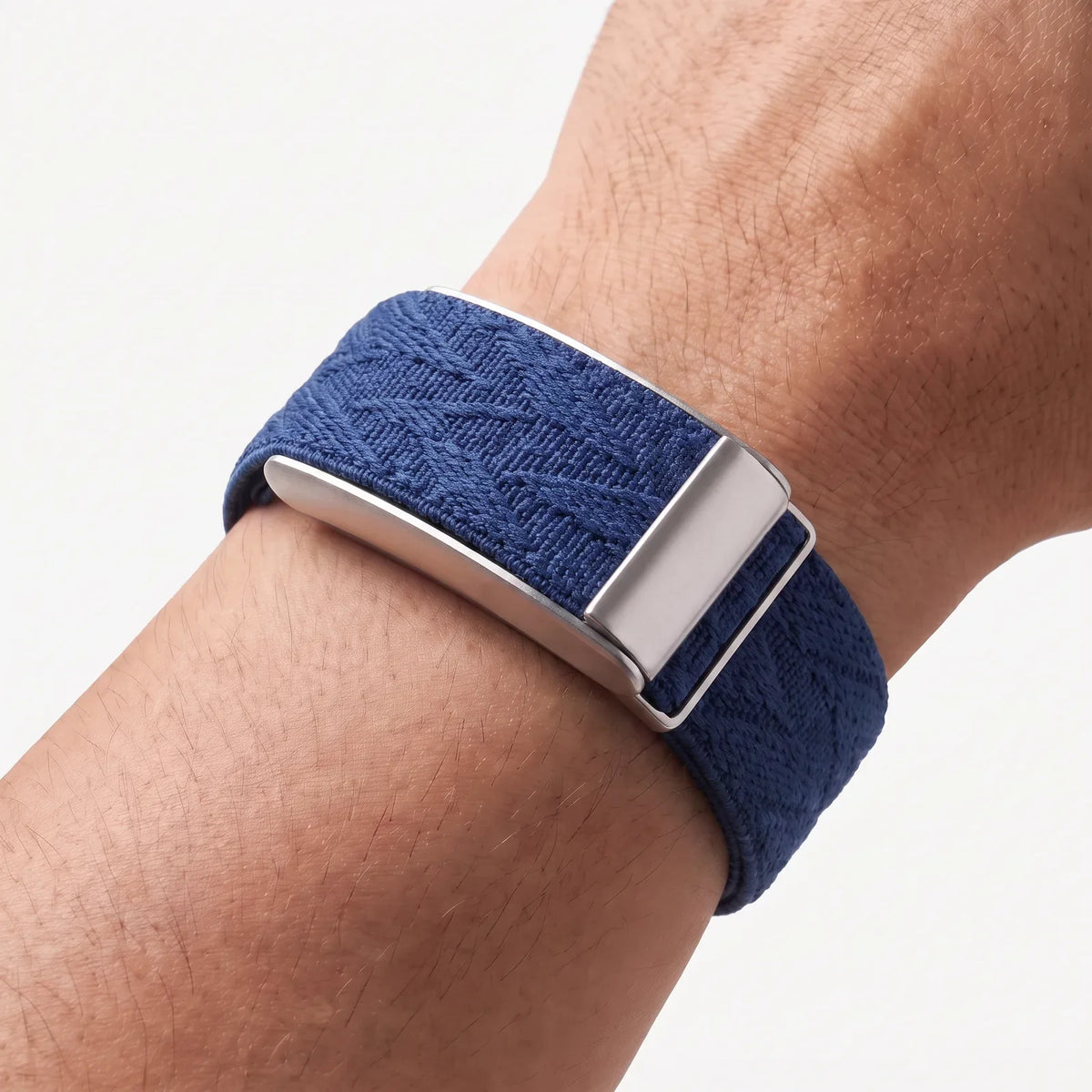 Chevron Band Midnight Silver