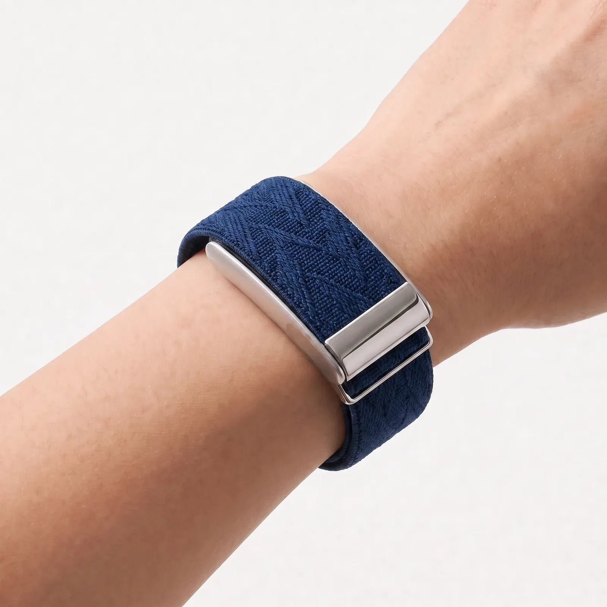 Chevron Band Midnight Silver