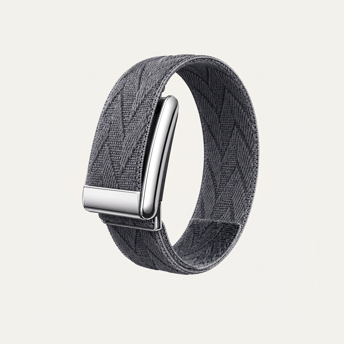 Chevron Band Grey Silver