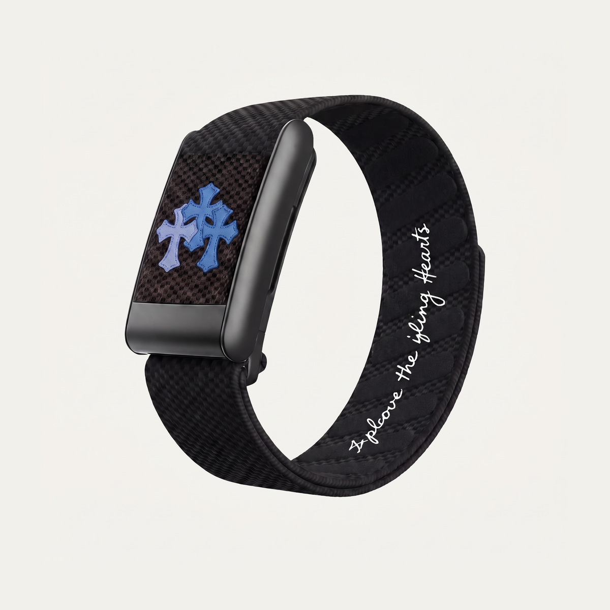 Cross Print Band Black