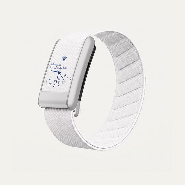 Overtime Print Band White