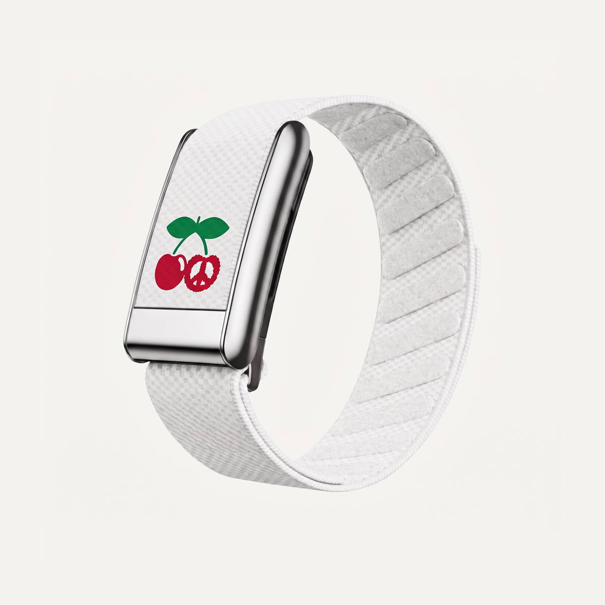 Cherry Print Band White