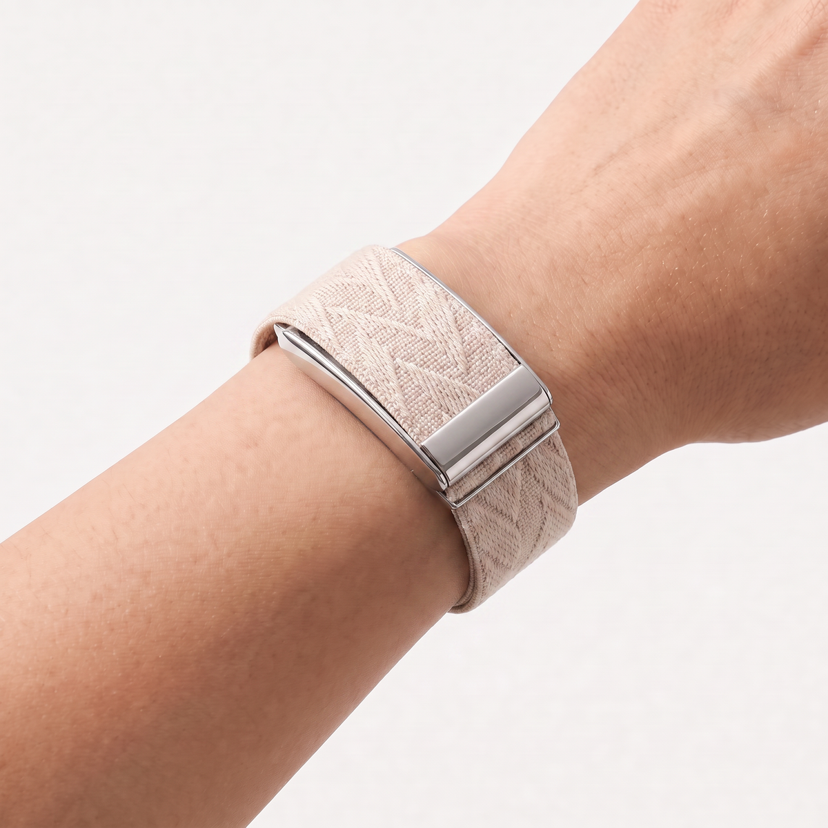 Chevron Band Starlight Silver