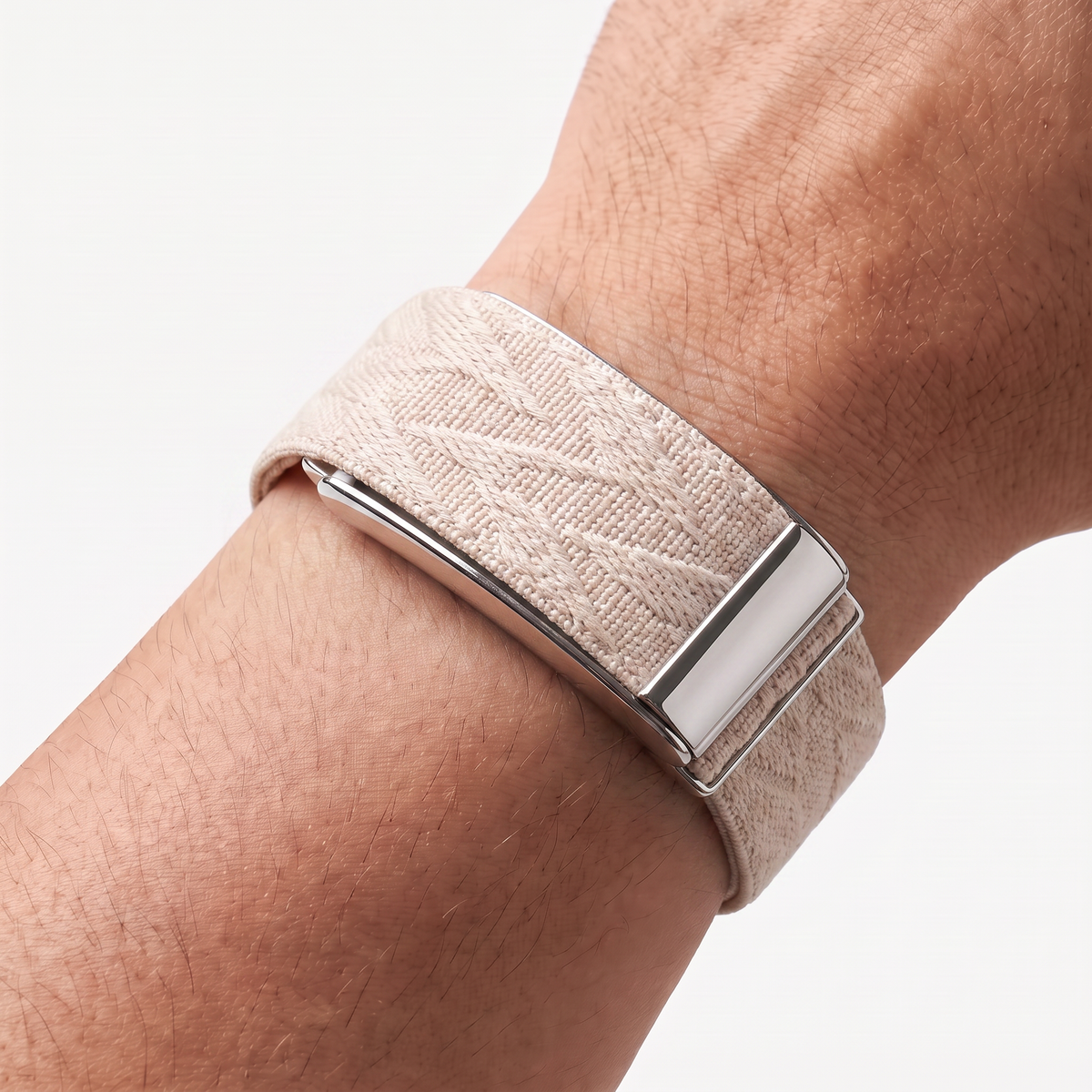 Chevron Band Starlight Silver