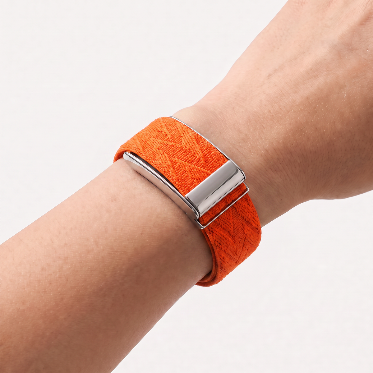 Chevron Band Flare Silver