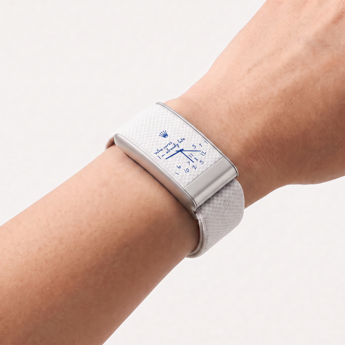 Overtime Print Band White