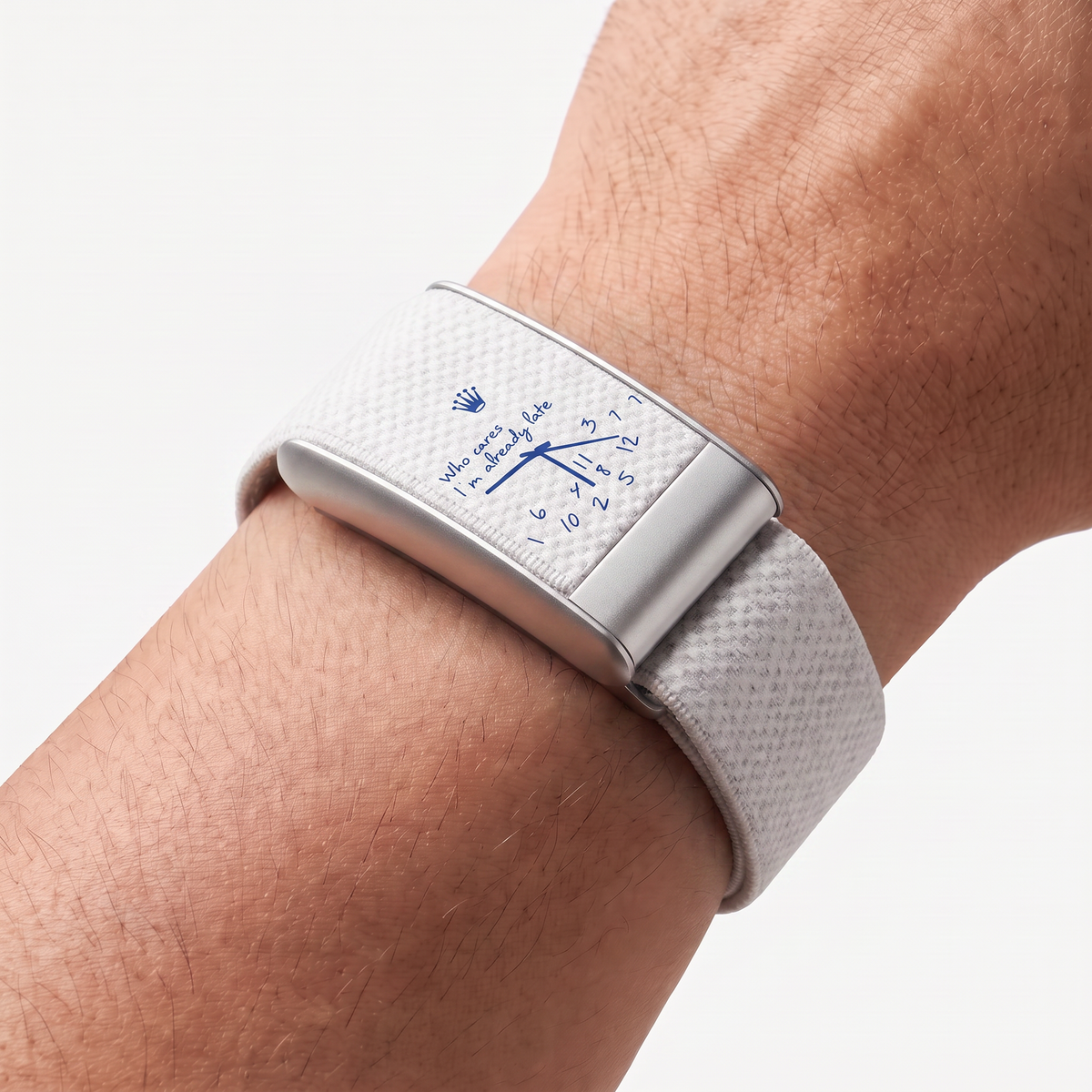 Overtime Print Band White