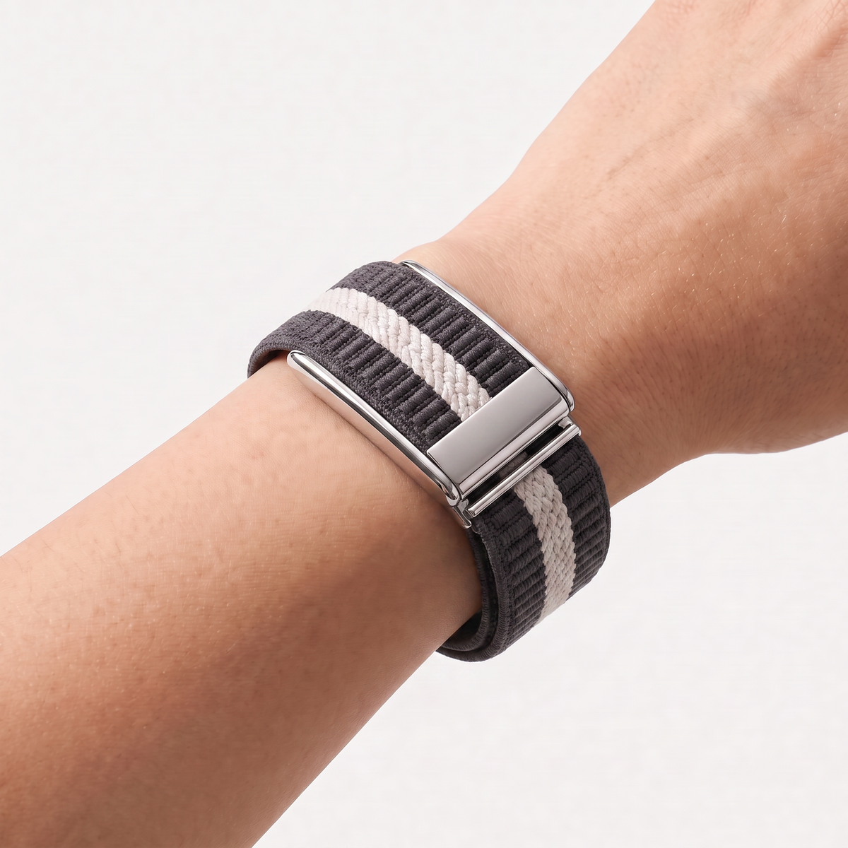 StripeLoop Band Pewter Silver