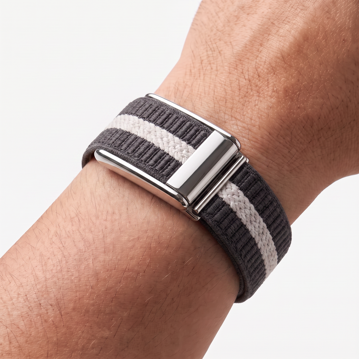 StripeLoop Band Pewter Silver